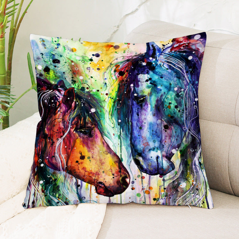 Horse Paintings Cushion Covers