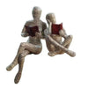 Reading Woman Handmade Figurine