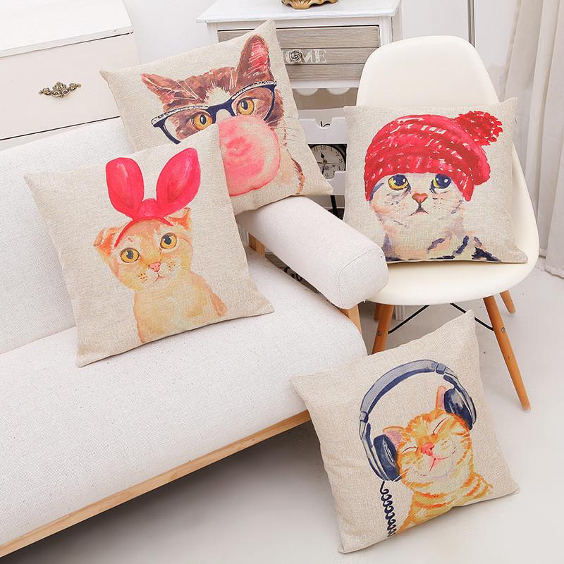 Adorable Cat Cushion Covers