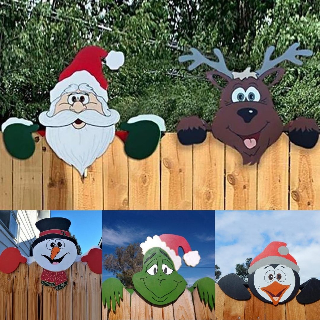 Christmas Themed Fence Decoration