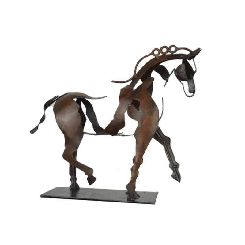 Handmade Metal Horse Sculpture