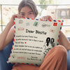 “Dear Bestie” Letter Pillow Case + FREE Pillow Core