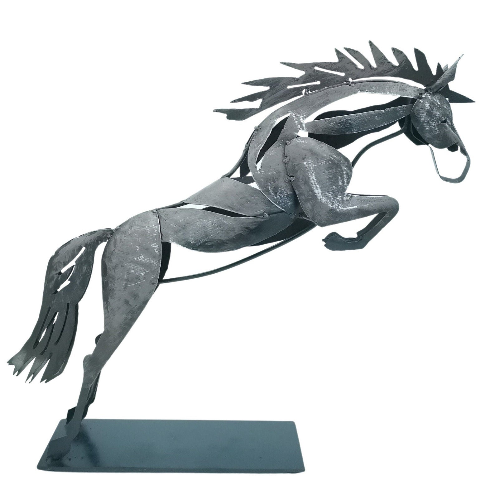 Handmade Metal Stallion Horse Sculpture