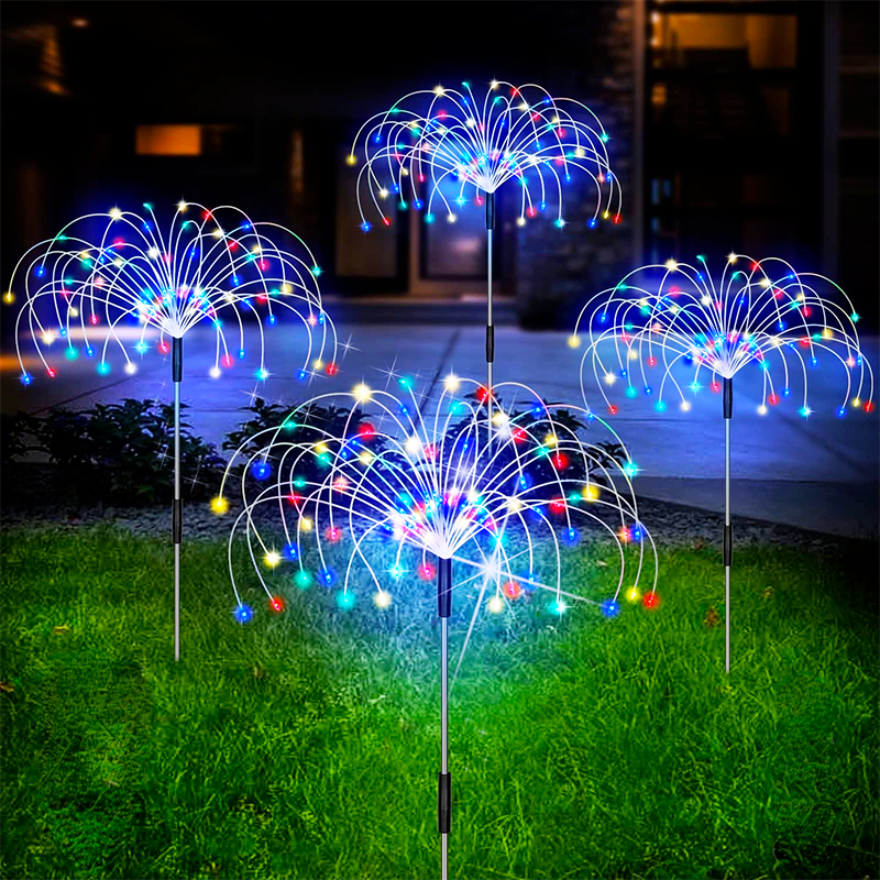 Solar Garden Lights Outdoor, 90 LED Art Firework Lights 2 Pack